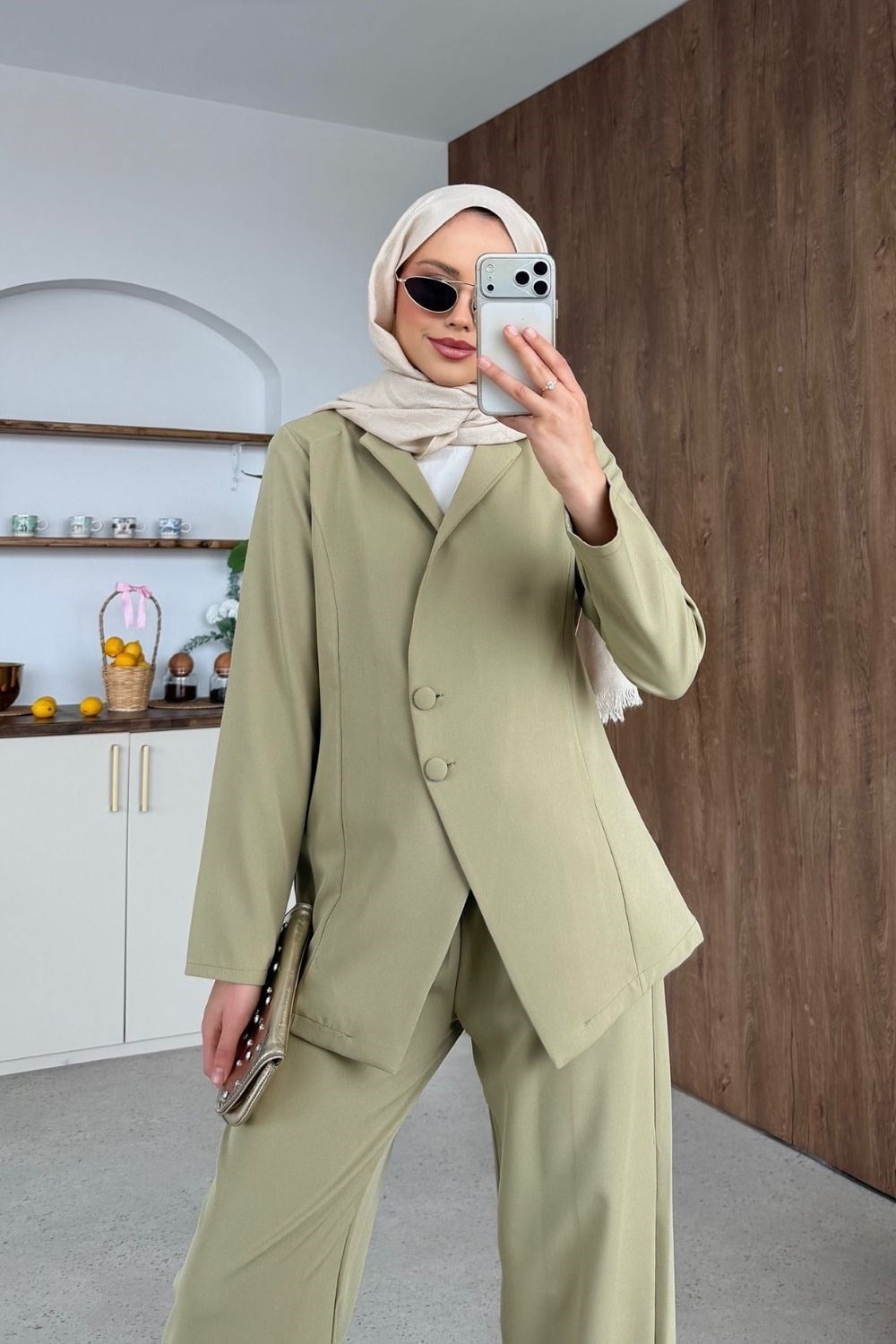 Elegant Matching Blazer & Trouser Modest Set