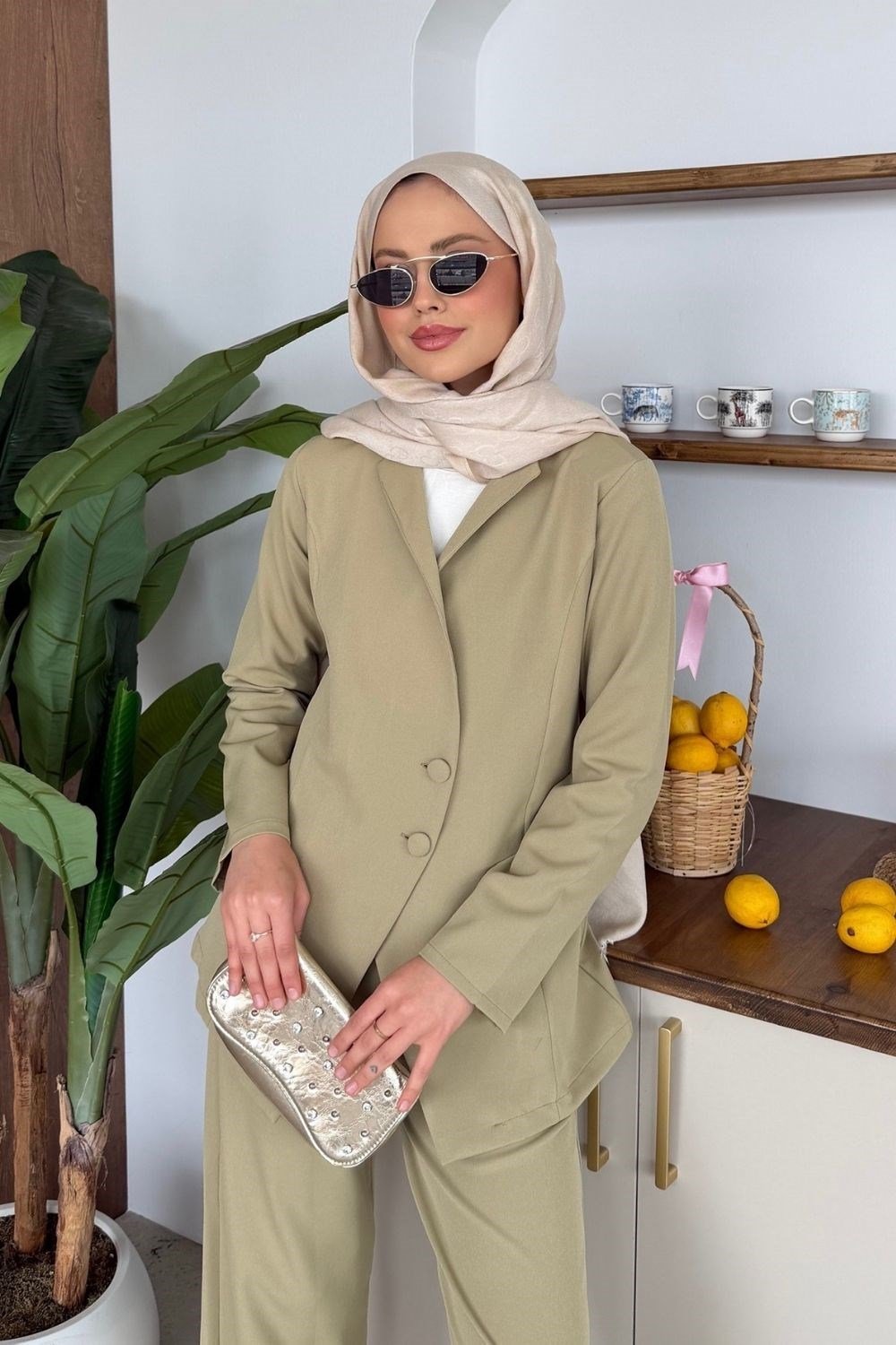 Elegant Matching Blazer & Trouser Modest Set