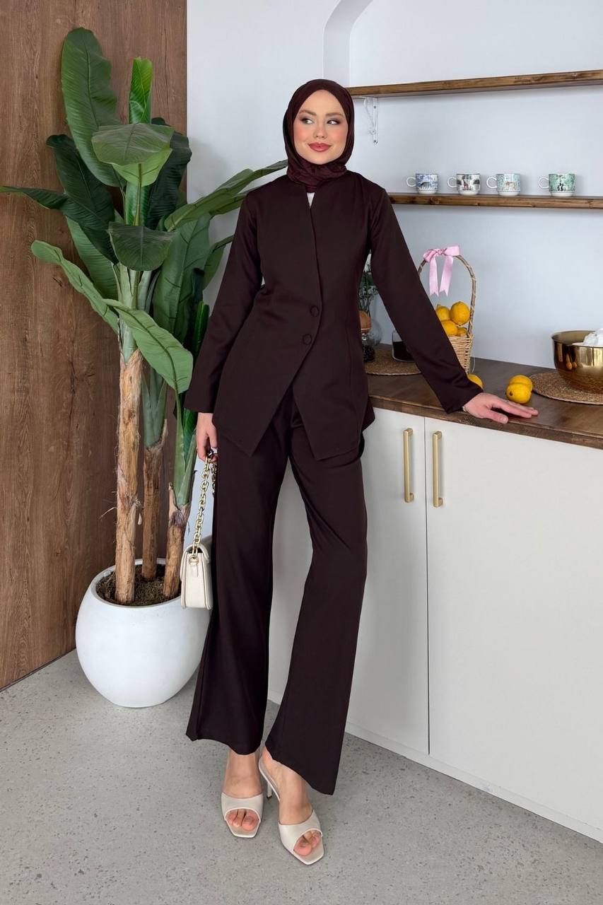 Elegant Matching Blazer & Trouser Modest Set