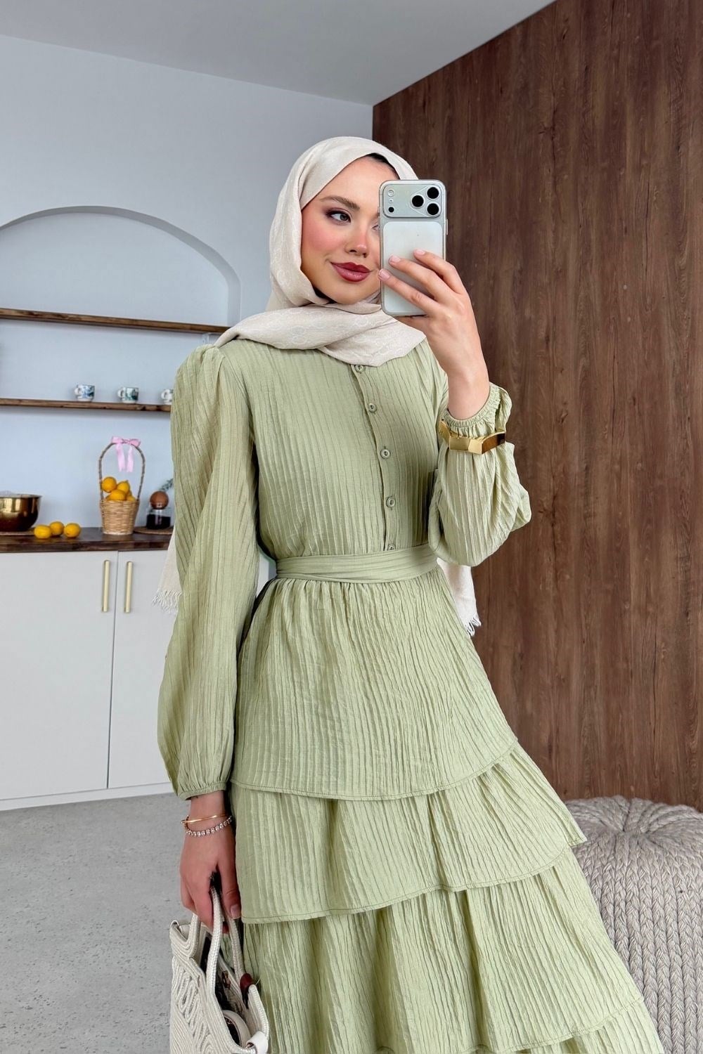 Breezy Ruffle Ribbed Dress