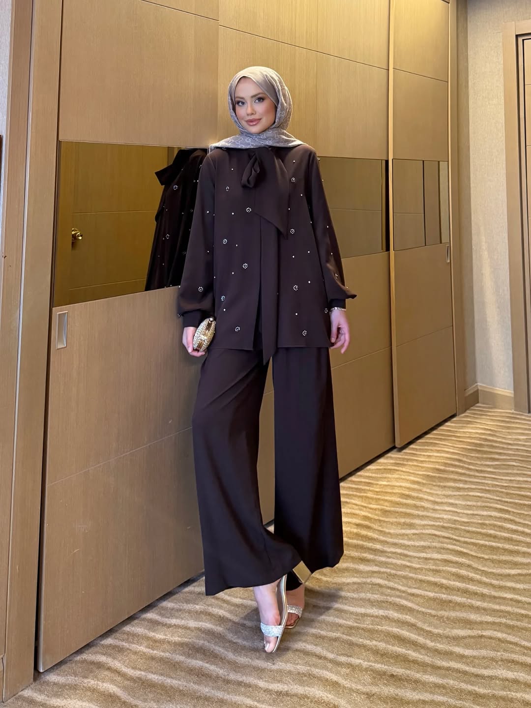 The Crystal Embellished Modest Two-Piece Set