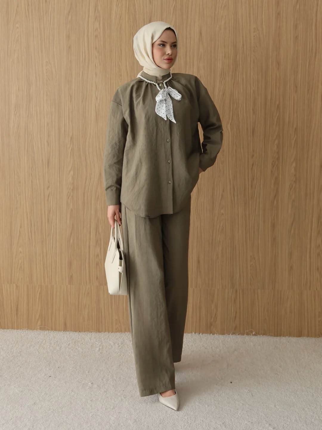 The Pearl Bow Modest Two-Piece Set