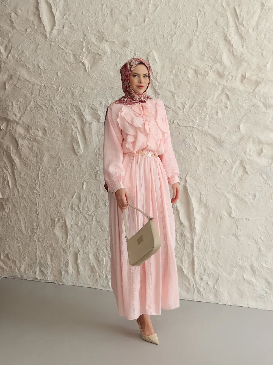 The Ruffle Front Modest Two-Piece Set