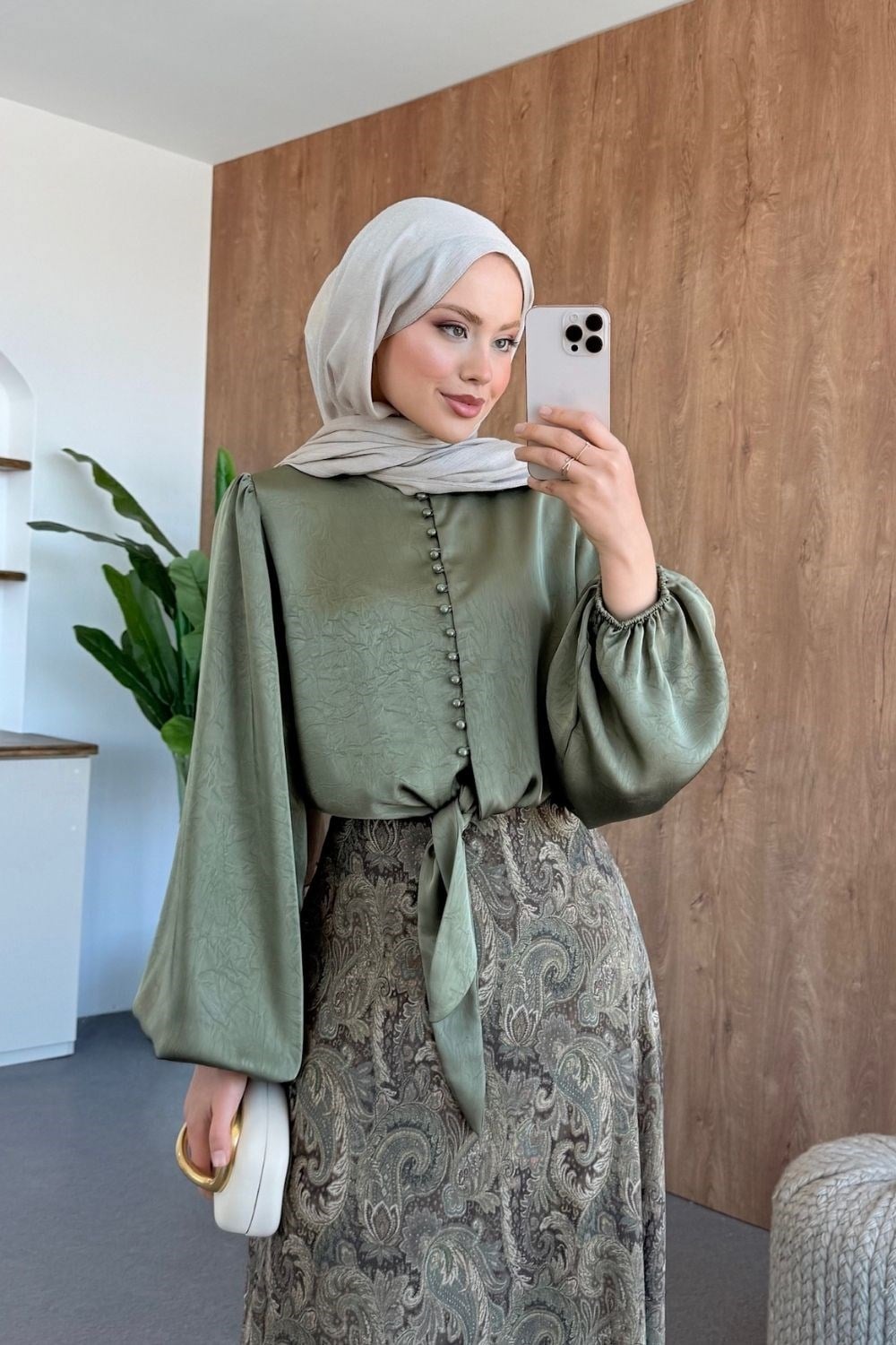 Olive Grace Modest Blouse